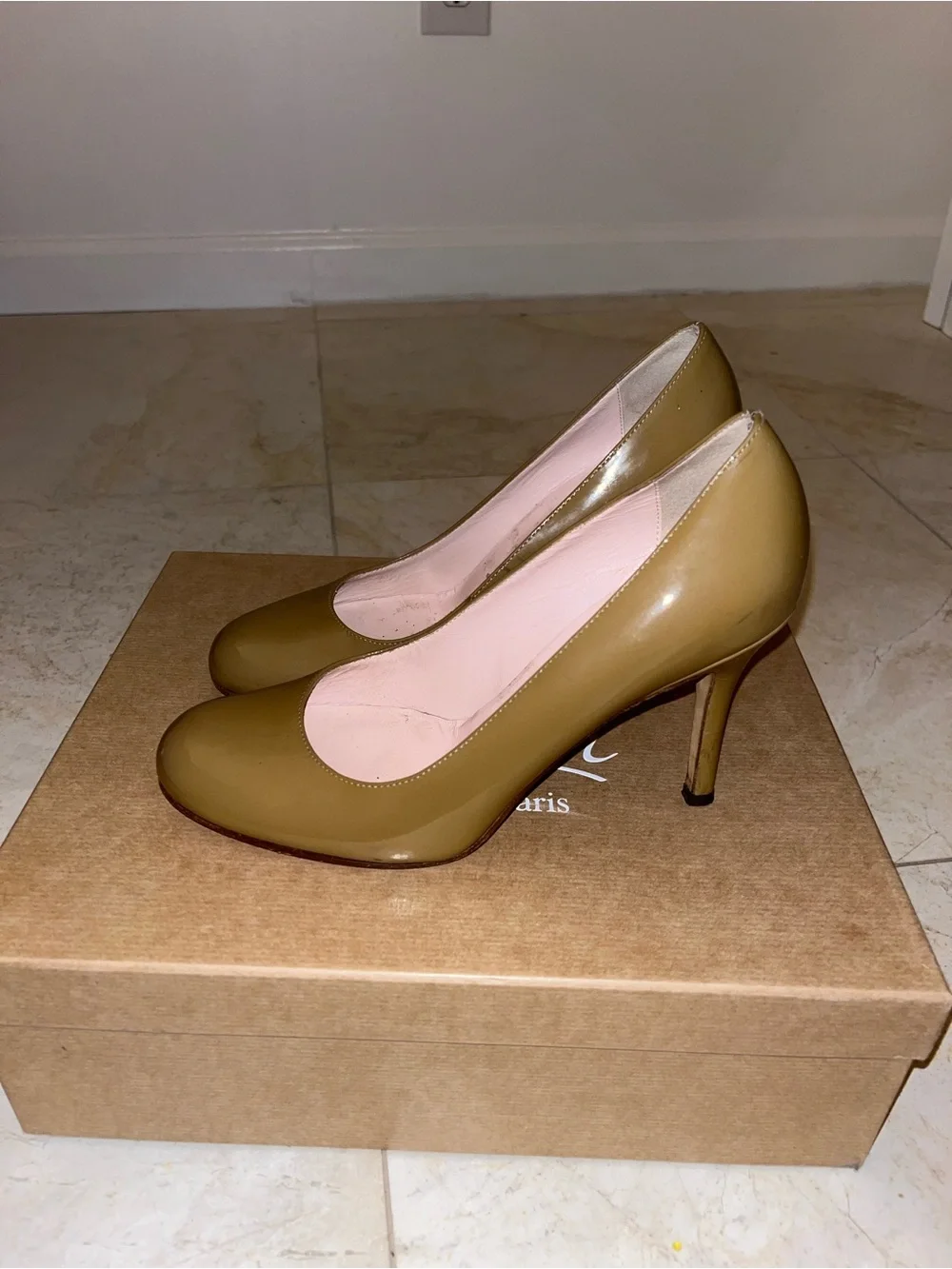 kate spade Olive Green Patent Leather Round-Toe Pumps